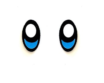 6 Pack, 3 Pack or Bulk Felt Eyes for Amigurumi, Crochet, Knit, Pink, Blue, Plushie, Glitter, Kawaii