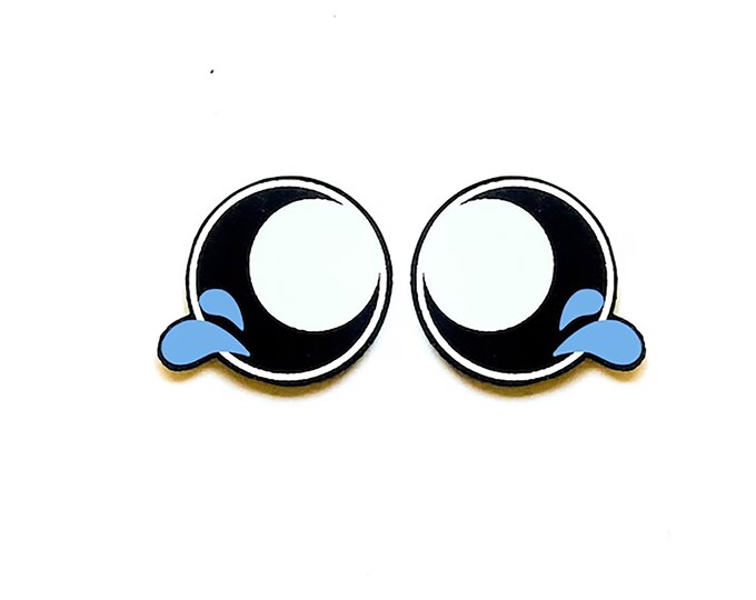 Felt Amigurumi Eyes, Kawaii Crochet Plushie Accessories, Glitter, Sad (3, 6, 12, 24, 48 Pack)
