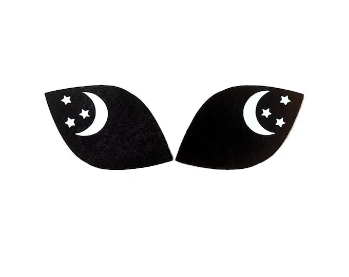 Alien Felt Eyes Pack for Amigurumi, Crochet, Kawaii Plushies, Cosmic Moon Stars