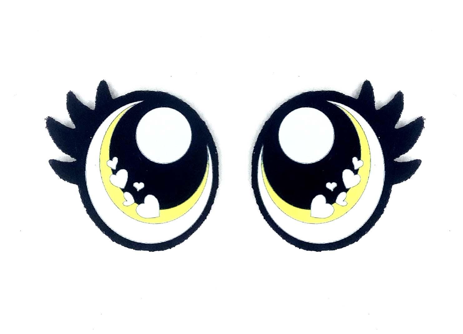 6 Pack of Heart Felt Eyes for Amigurumi, with Lashes, Hearts, Valentine, Multiple Sizes Available - Thumbnail 7