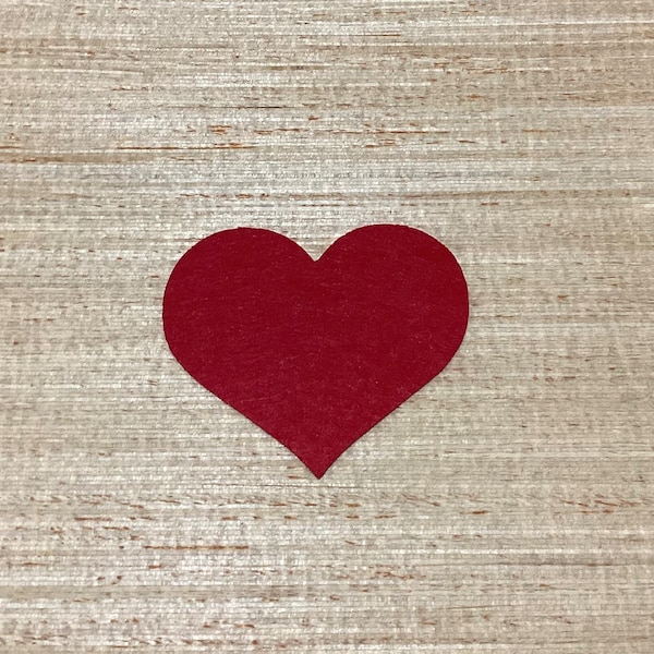 Red Felt Hearts Etsy
