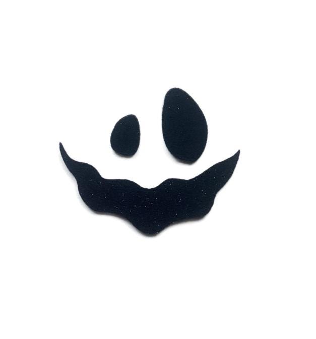 3 Pack Ghost Felt Faces Nose Mouth Combo for Amigurumi Multiple Sizes Available - Thumbnail 2