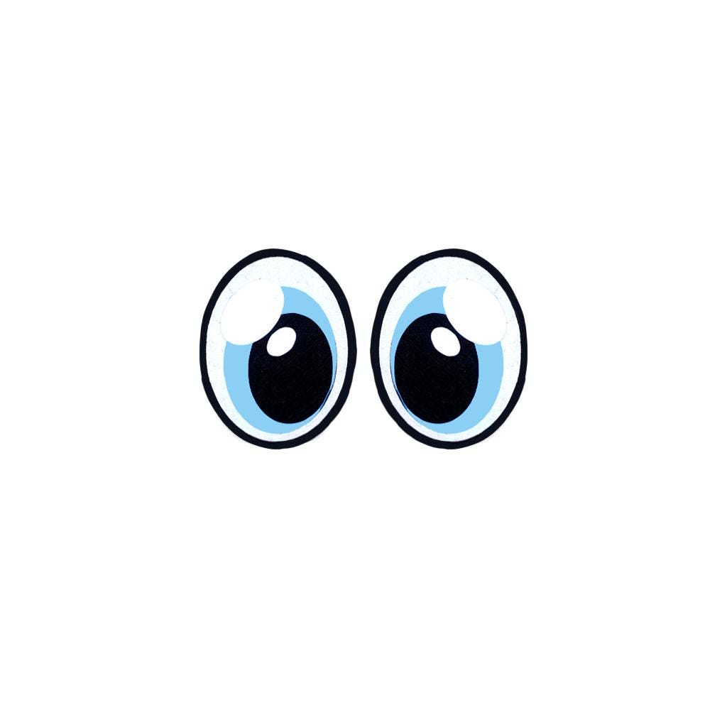 3 Pack of Oval Blue Felt Eyes for Amigurumi, Crochet Plushie Eyes, Kawaii, Cartoon Multiple Sizes Available - Thumbnail 3