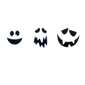 3 Pack Ghost Felt Faces Nose Mouth Combo for Amigurumi Multiple Sizes Available