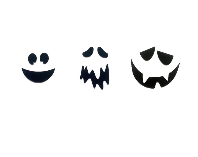 3 Pack Felt Halloween Faces for Amigurumi, Crochet Plushie Decorations