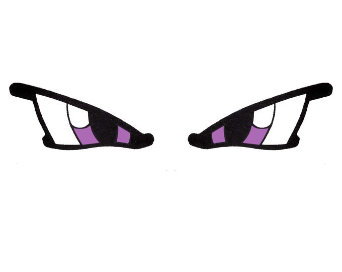 6 Pack, 3 Pack or Bulk Felt Eyes for Amigurumi, Crochet, Knit, Plushie, Purple, Glitter, Kawaii