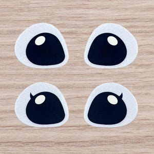 3 Pack of Alien Felt Eyes for Amigurumi, .75 to 2.5 inch , Crochet, Plushie Eyes, Hawaiian, Crafts and Dolls Multiple Sizes Available
