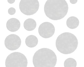 Lot de 20 cercles en feutrine blanche pour amigurumi, yeux vierges en feutrine, plusieurs tailles disponibles