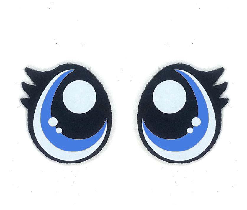 6 Pack of Pouty Felt Eyes for Amigurumi, Sad Eyes, with Lashes, Multiple Sizes Available - Thumbnail 5
