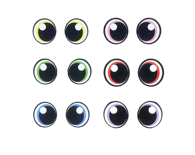 Felt Eyes for Amigurumi, Crochet, Plushie, Kawaii Crafts (3, 6, 12, 24, 48 Pack)