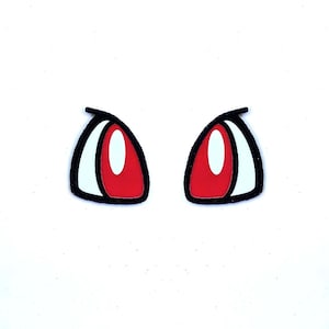 3 Pack of Red Monster Felt Eyes for Amigurumi, Multiple Sizes Available