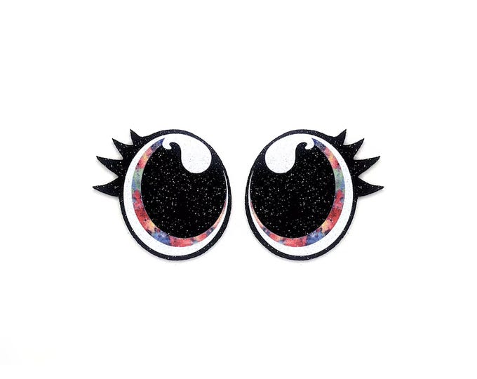 Felt Eyes with Lashes for Amigurumi, Kawaii Plushies, Crochet Crafts (3-48 Pack)