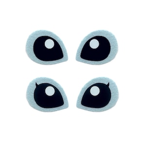 6 Pack of Alien Felt Eyes for Amigurumi, .75 to 2.5 inch , Crochet, Plushie Eyes, Hawaiian, Crafts and Dolls Multiple Sizes Available