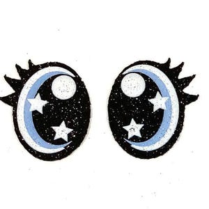 3 Pack of Felt Amigurumi Eyes with Eyelashes image 6