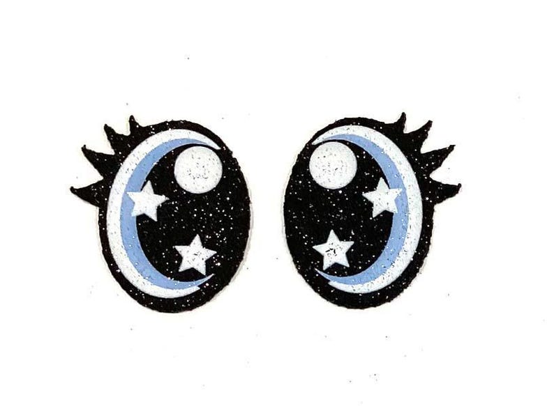 3 Pack of Felt Amigurumi Eyes with Eyelashes image 6