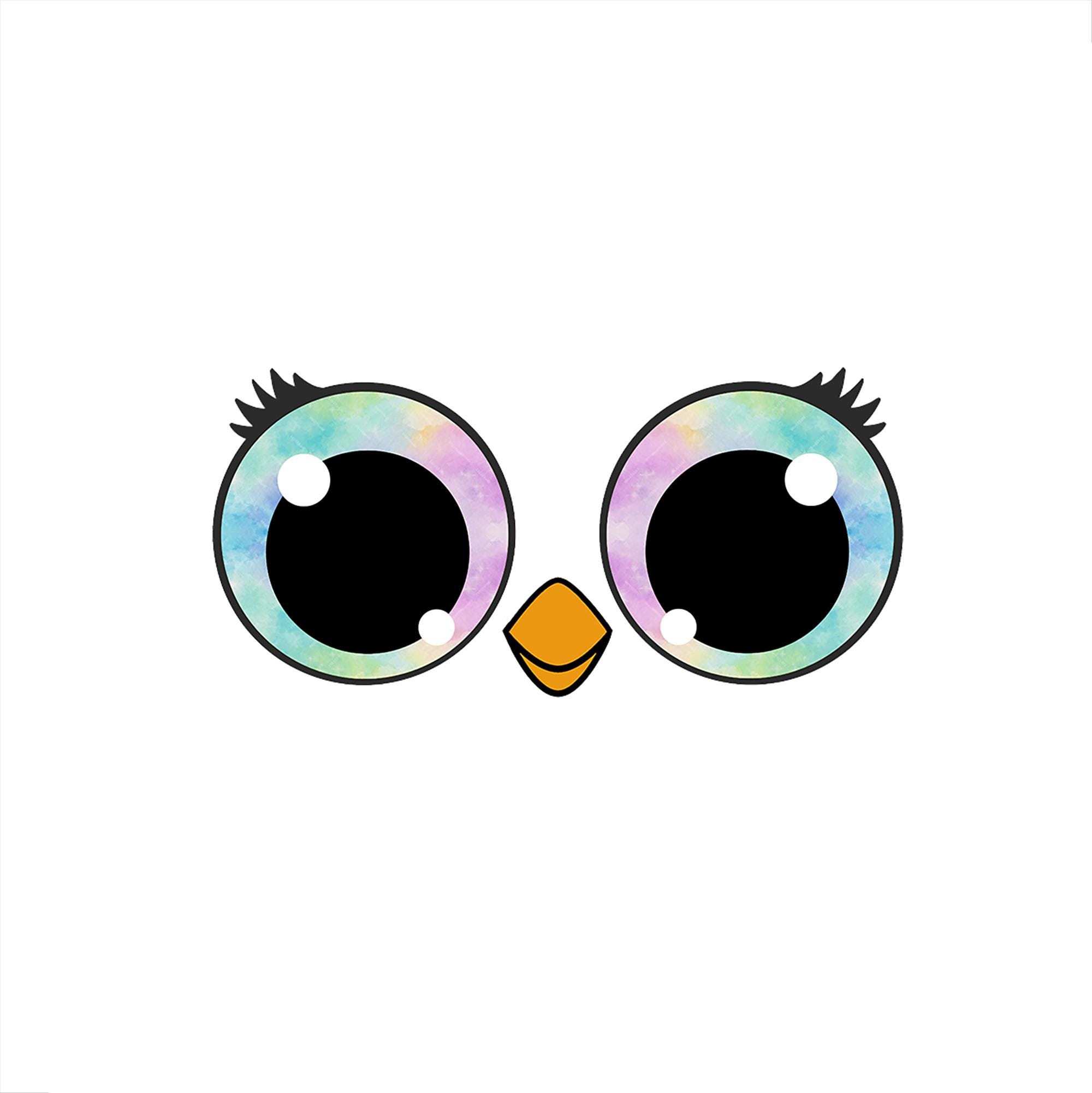 6 Pack of Round Felt Eyes for Amigurumi with Lashes, Rainbow, Round Eyes, Kawaii, Owl, Bird, Crochet Multiple Sizes Available - Thumbnail 6