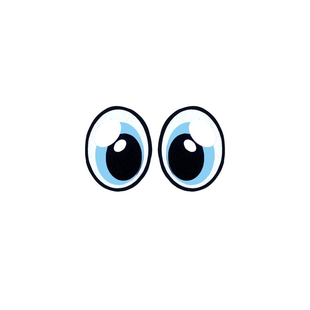 3 Pack of Oval Blue Felt Eyes for Amigurumi, Crochet Plushie Eyes, Kawaii, Cartoon Multiple Sizes Available - Thumbnail 4