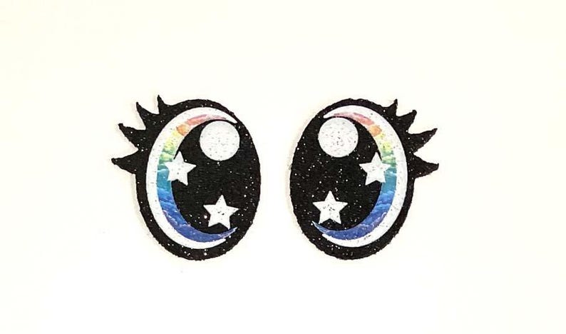 3 Pack of Felt Amigurumi Eyes with Eyelashes image 2