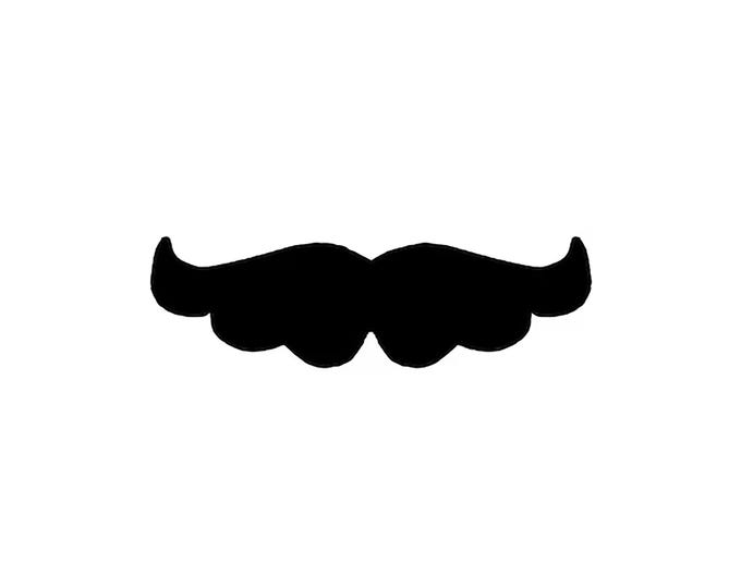 6 Pack of Felt Moustaches for Amigurumi, Crochet, Knit, Plushie, Face