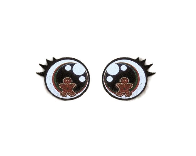 6 Pack, 3 Pack or Bulk Glitter Christmas Felt Eyes for Amigurumi, Holiday, Snowflake, Snowman, Crochet, Knit, Plushie, Kawaii