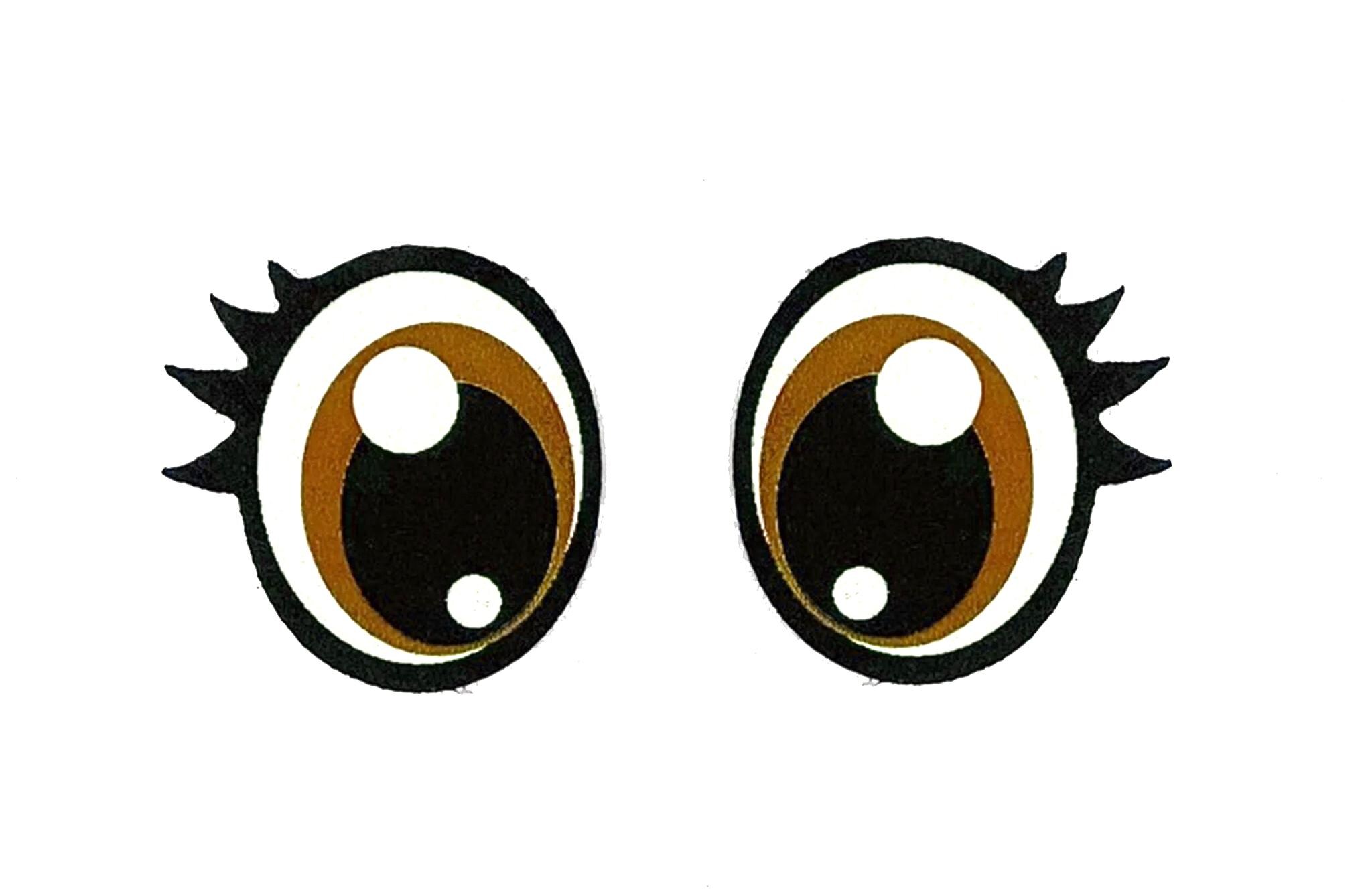 3 Pack of Oval Glitter Felt Eyes for Amigurumi with Lashes, Kawaii, Multicolor, Crochet, Plushie Multiple Sizes Available - Thumbnail 2