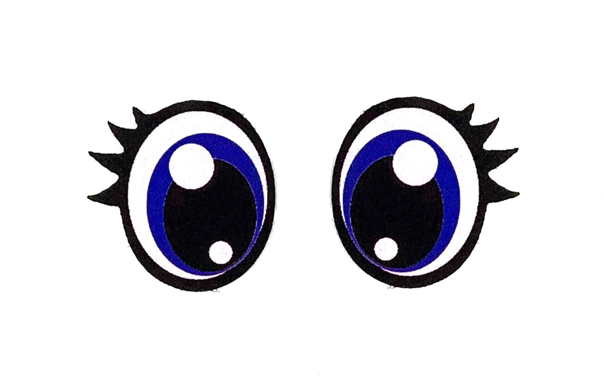 3 Pack of Oval Glitter Felt Eyes for Amigurumi with Lashes, Kawaii, Multicolor, Crochet, Plushie Multiple Sizes Available - Thumbnail 7