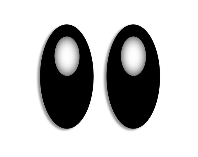 6 Pack Oval Kawaii Felt Eyes for Amigurumi Multiple Sizes