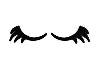 12 Pack of Sleepy Felt Eyes Sleeping Eyelashes for Amigurumi Multiple Sizes Available