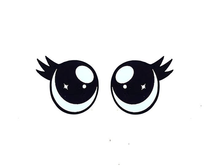 Felt Eyes with Lashes for Amigurumi, Crochet, Kawaii Plushies (3, 6, 12, 24, 48 Pack)