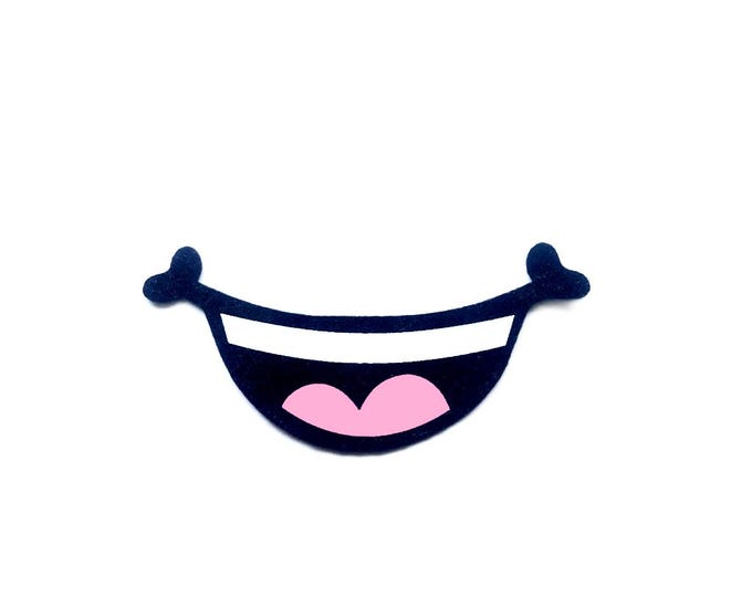6 Pack Felt Mouths for Amigurumi, Smile, Teeth, Tongue, Silly, Crochet, Knit, Plushie