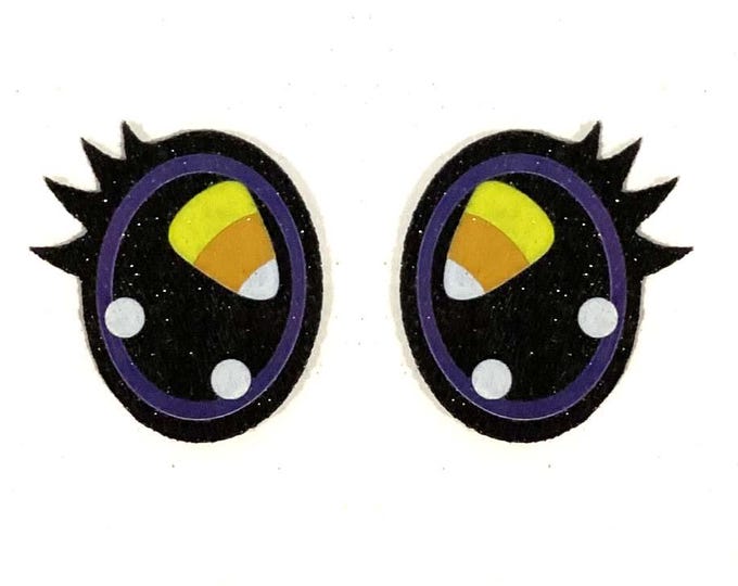 6 Pack, 3 Pack or Bulk Glitter Felt Eyes for Amigurumi, Halloween, Monster, Vampire, Crochet, Knit, Plushie, Monster, Ghost, Bats, Spider