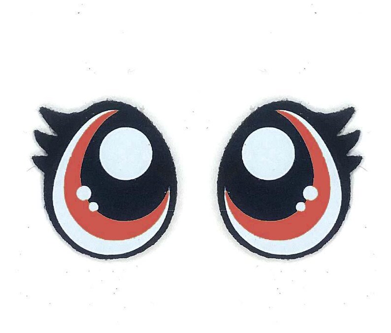 Paquete de 3 ojos de fieltro para amigurumi con pestañas, disponibles en varios tamaños. imagen 6