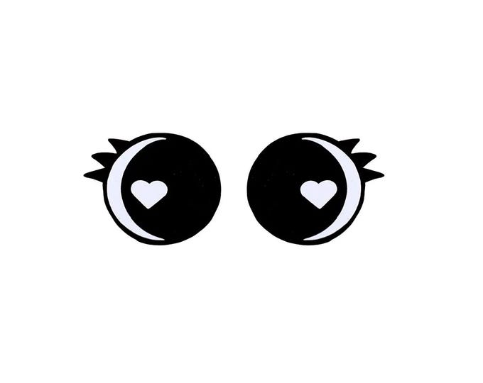Felt Eyes with Lashes for Amigurumi, Crochet, Knit Plushies, Kawaii Crafting