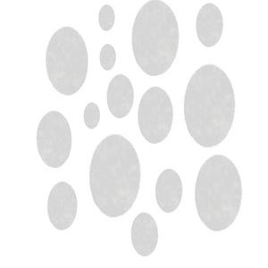 6 Pack of White Felt Ovals for Amigurumi, Felt Eye Blanks, Crafts, Multiple Sizes Available