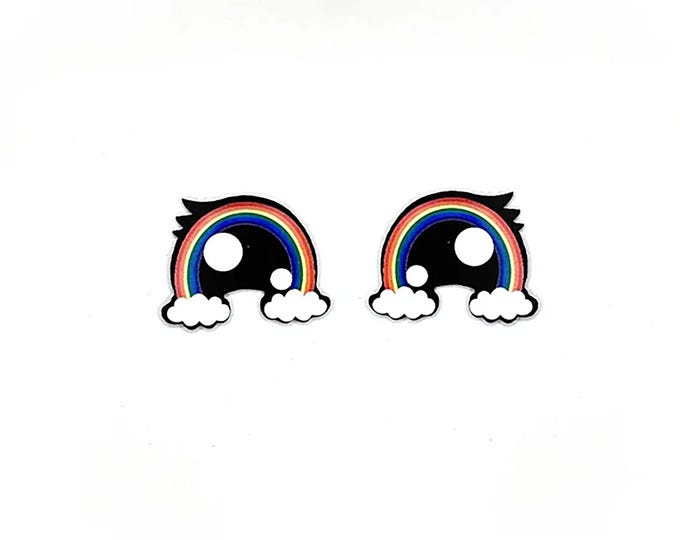 Glitter Felt Eyes with Lashes for Amigurumi, Crochet, Plushie, Kawaii (3-48 Pack)