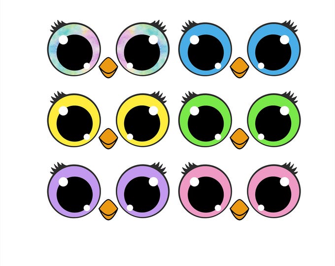 Felt Eyes with Lashes for Amigurumi, Crochet, Kawaii Plushies (3, 6, 12, 24, 48 Pack)