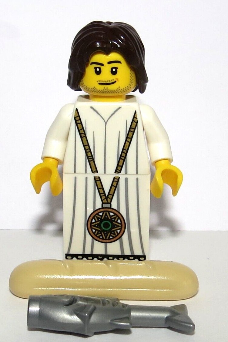 Lego Jesus Minifigure With Bread Fish Easter Xmas Nativity Advent Bible Etsy