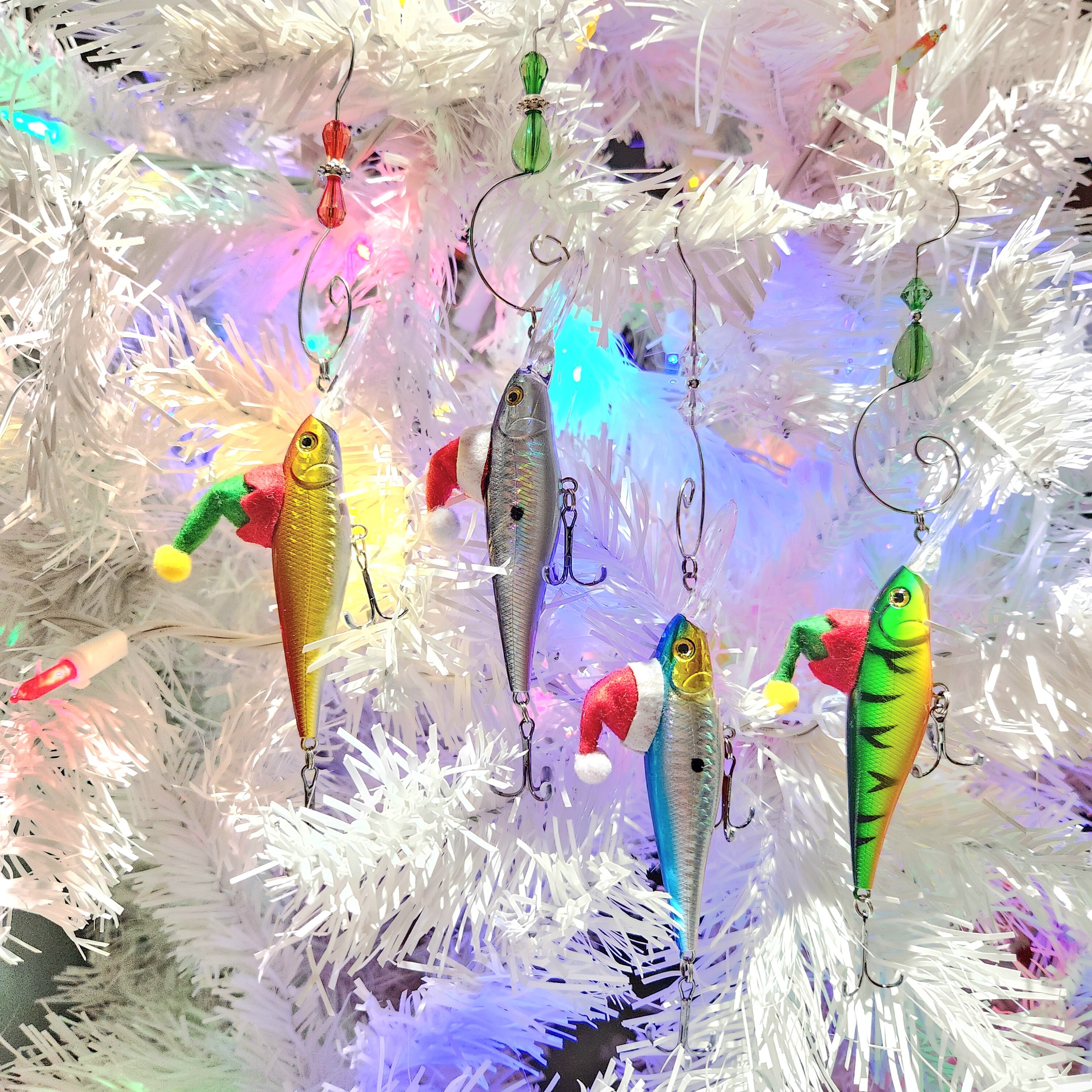 Set of 4 Fishing Lure Ornaments Etsy