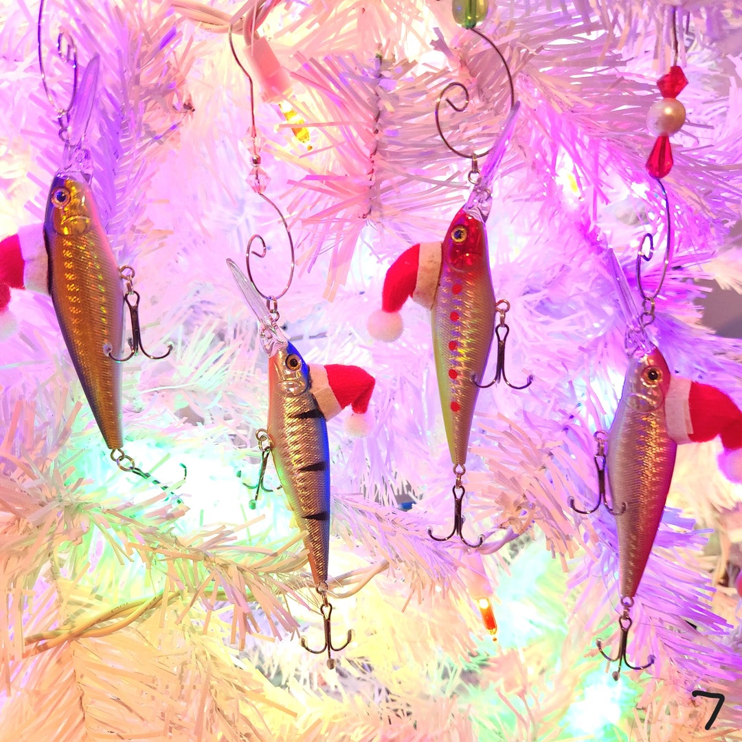 Set of 4 Fishing Lure Ornaments Etsy