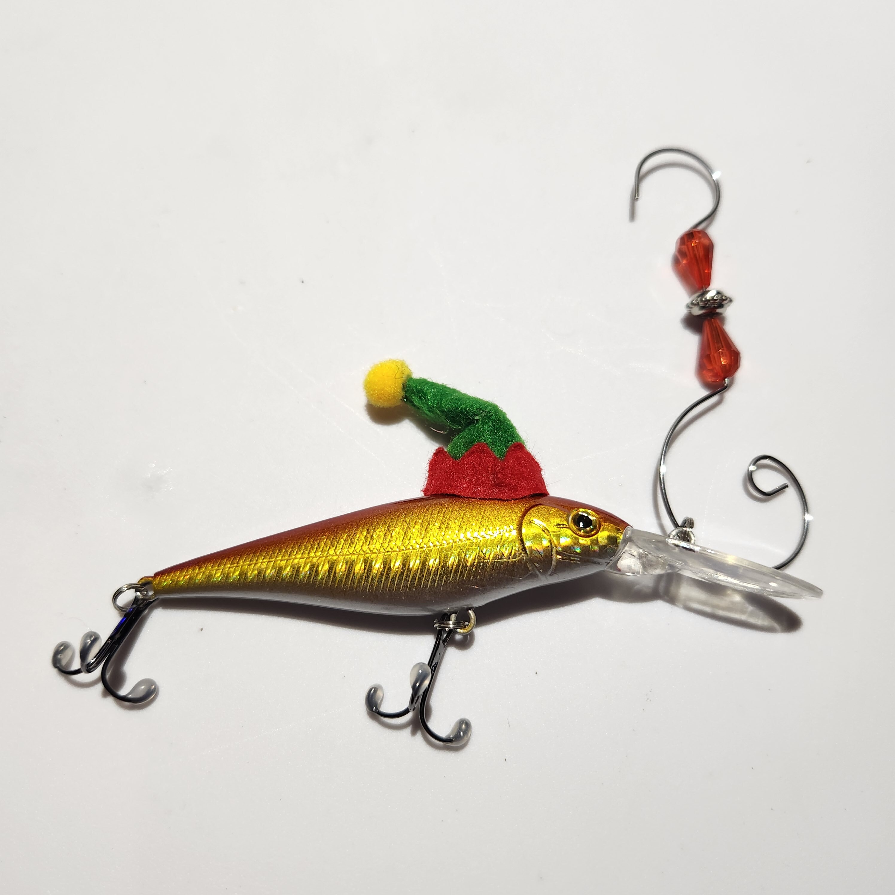 Set of 4 Fishing Lure Ornaments Etsy