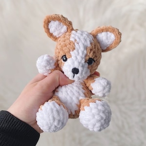 Virkat Corgimönster: Cookie Amigurumi Valp (PDF-mönster)