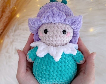 Low-sew Crochet Flower Crochet Bluebell Doll  Flower Plushie: Maybelle the Bluebell Girl  |Amigurumi PDF pattern|English