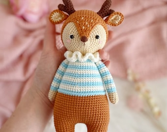 Crochet Deer pattern Amigurumi Deer pattern: Finny the Deer |Amigurumi PDF pattern|English