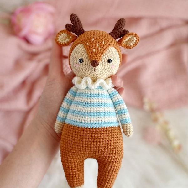 Crochet Deer pattern Amigurumi Deer pattern: Finny the Deer |Amigurumi PDF pattern|English