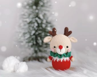 Crochet doll crochet decor: Grace the Reindeer |Amigurumi PDF pattern|English