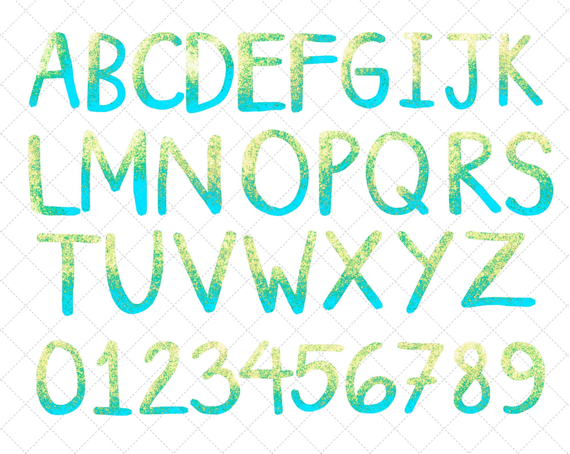 Blue Glitter Alphabet Clipart Party Alphabet Clipart - Etsy