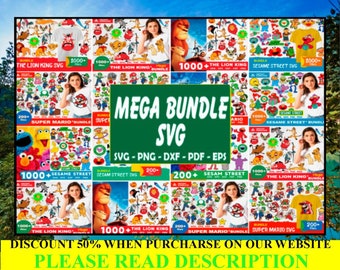 Sesame Street And Mario Mega Bundle Svg, Sesame Treet Svg, Mario Svg