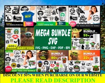 Yoda Mega Bundle Svg, Star War Svg, Baby Yoda Svg, The Mandalorian Svg