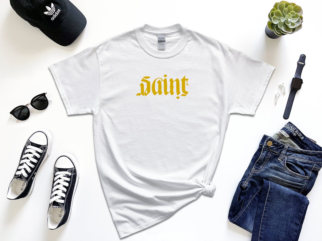 NEW Saint Sinner Adult Unisex Black White Pink Gold 100