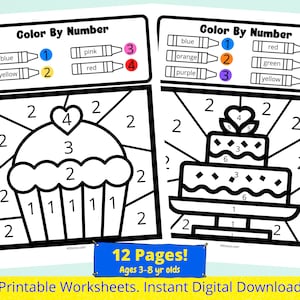 Free Printable Color by Number Food Preschool Worksheets  Preschool  worksheets, Food themes, Color by number printable